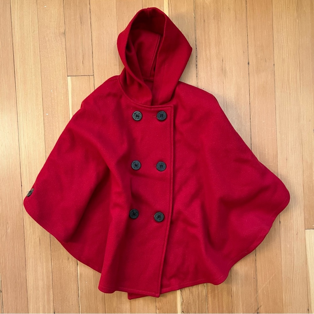 Vintage Schott wool cape poncho jacket coat OS